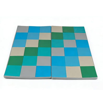 Faltbare Baby-Spielmatte mit Schaumstoff & Kunstleder, 2-teilig