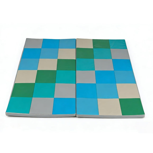 Faltbare Baby-Spielmatte mit Schaumstoff & Kunstleder, 2-teilig