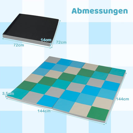 Faltbare Baby-Spielmatte mit Schaumstoff & Kunstleder, 2-teilig