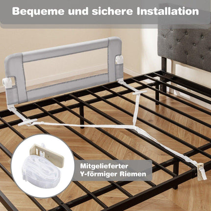 Klappbares Bettschutzgitter für Kleinkinder, 105x40x42 cm, Grau