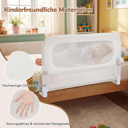 Foldable Bed Rail with Removable Oxford Cover, 80 cm
