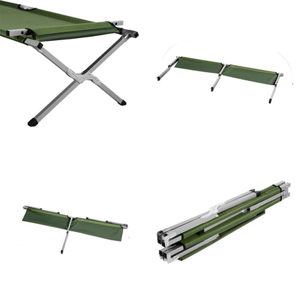 Faltbares Feldbett, Grün, 200 cm