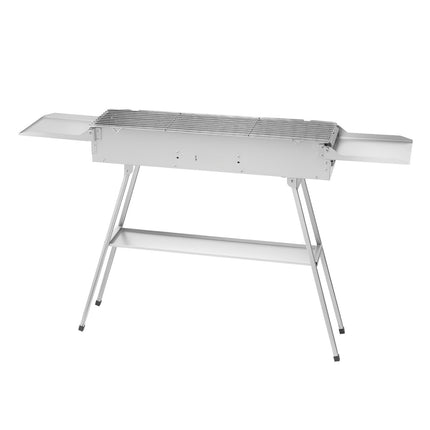 Foldable Charcoal Grill, 250 Sq In, Lift Tray, Tables
