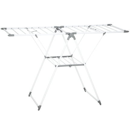 Foldable Clothes Drying Rack, 2-Tier, Adjustable Wings, Metal