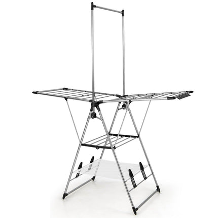 Foldable Clothes Drying Rack with Adjustable Wings