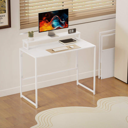 Klappbarer Computertisch mit Monitorständer, 100 x 48 cm
