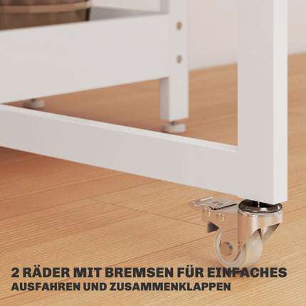 Foldable Dining Table, Industrial Design, Seats 4, White