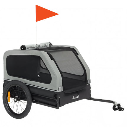 Foldable Dog Bike Trailer with Ramp for Medium Dogs 20kg