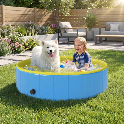 Foldable Dog Pool, Anti-Slip Bottom, 120x30 cm