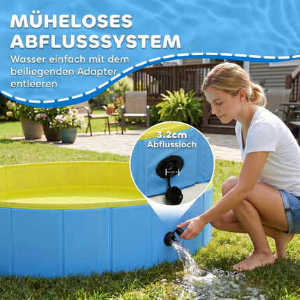 Foldable Dog Pool, Anti-Slip Bottom, 120x30 cm