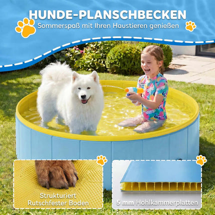 Foldable Dog Pool, Anti-Slip Bottom, 120x30 cm