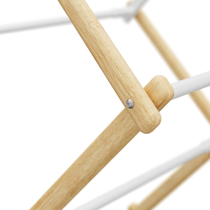 Foldable Drying Rack – Bamboo & Metal, 6 Tiers