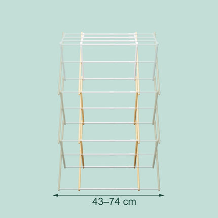 Foldable Drying Rack – Bamboo & Metal, 6 Tiers