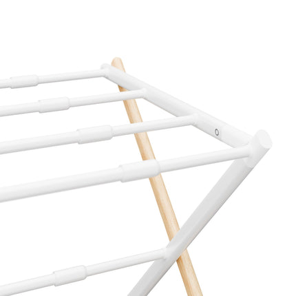 Foldable Drying Rack – Bamboo & Metal, 6 Tiers
