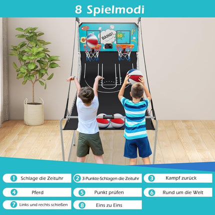 Faltbares elektronisches Basketball-Arcade-Spiel mit 8 Modi