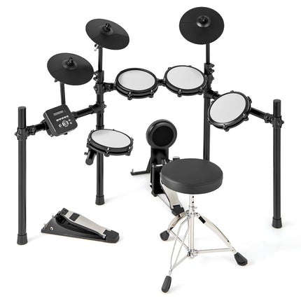 Foldable Electronic Drum Set with Mesh Pads, 225 Sounds