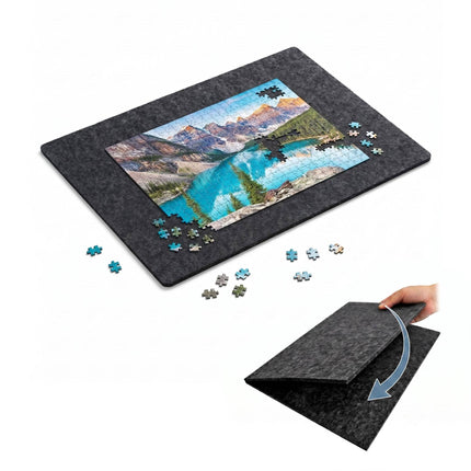 Foldable Felt Puzzle Mat, Grey, Multiple Sizes