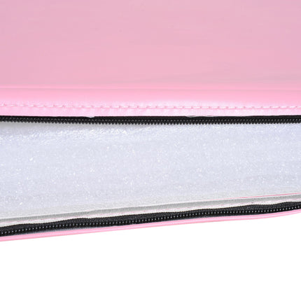 Faltbare Fitnessmatte mit Griffen, 180x60x5 cm, Pink