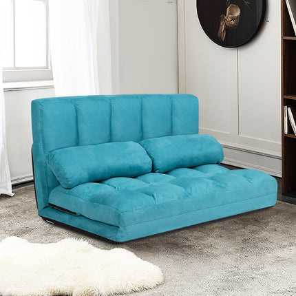 Foldable Floor Sofa Bed, 6-Position Adjustable, Blue
