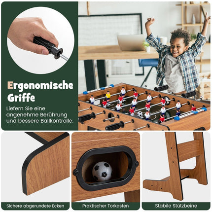 Klappbarer Tischkicker mit ergonomischem Griff, 33x36x109 cm