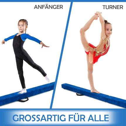 Foldable Gymnastics Balance Beam, 210cm, Suede-Like Surface