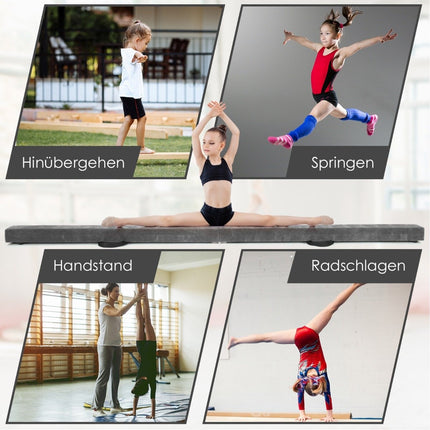 Faltbarer Gymnastik-Schwebebalken, 210cm, Wildlederähnliche Oberfläche