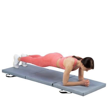 Klappbare Gymnastikmatte, 1800x600mm, Grau