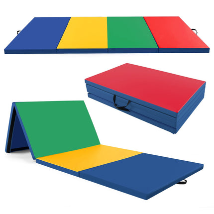 Klappbare Gymnastikmatte, 300x117x5 cm, PU-Leder