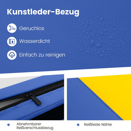 Klappbare Gymnastikmatte, 300x117x5 cm, PU-Leder
