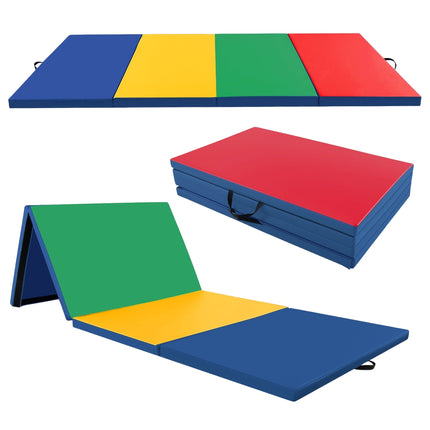 Klappbare Gymnastikmatte, 300x117x5 cm, PU-Leder
