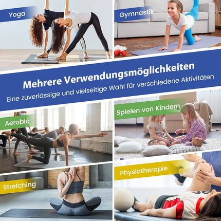 Klappbare Gymnastikmatte, 300x117x5 cm, PU-Leder