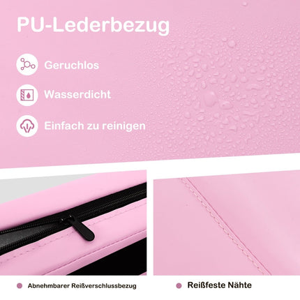 Faltbare Gymnastikmatte, 300x117x5 cm, Pink, PU-Bezug