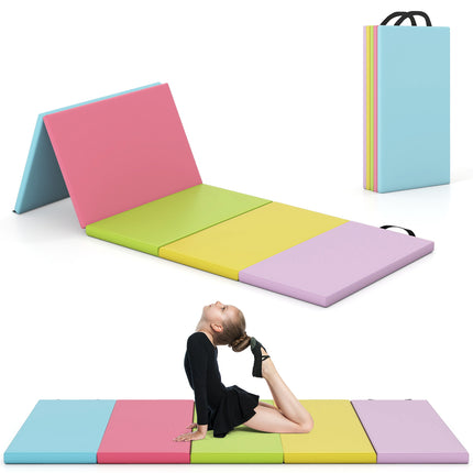 Skládací gymnastická žíněnka, PU, 200x75cm, snadné přenášení