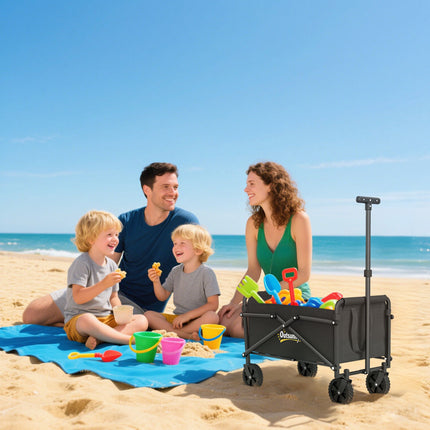 Foldable Handcart with Adjustable Handle, 60kg Capacity