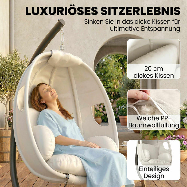 Faltbarer Hängesessel mit Gestell, verstellbar, 120 kg Tragkraft
