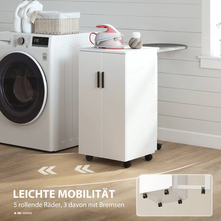 Klappbarer Bügelbrettschrank mit hitzebeständiger Oberfläche