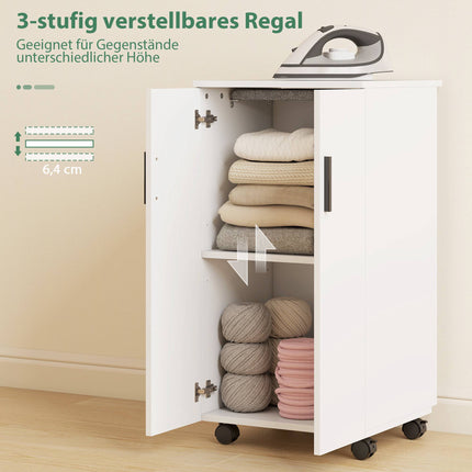 Klappbarer Bügelbrettschrank mit hitzebeständiger Oberfläche