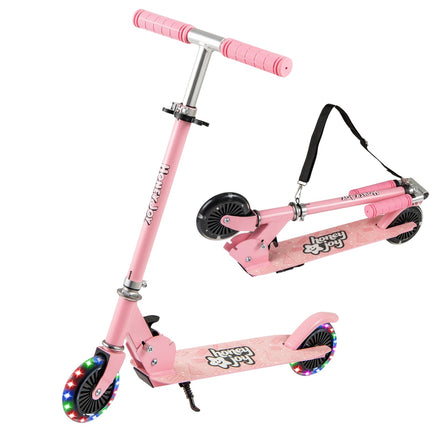 Zusammenklappbarer Kinderroller mit LED-Rädern, verstellbarer Lenker