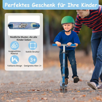 Foldable Kids Scooter with LED Wheels and Adjustable Handlebar
