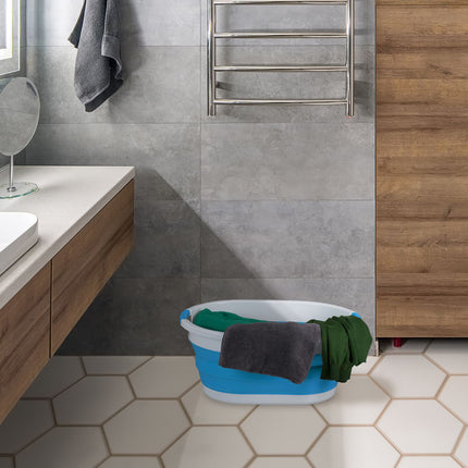 Foldable Laundry Basket with Handles, 24L Capacity