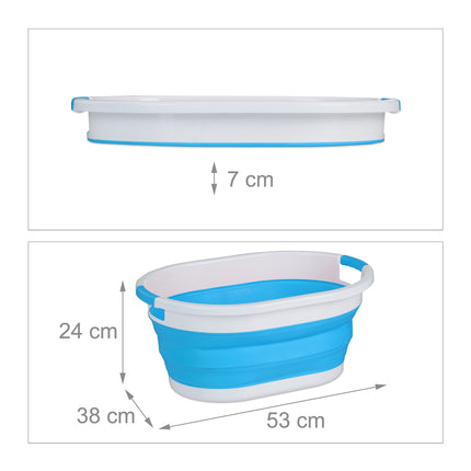 Foldable Laundry Basket with Handles, 24L Capacity