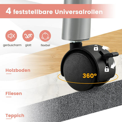 Klappbarer Manikürtisch mit Staubabsaugung & LED-Lampe