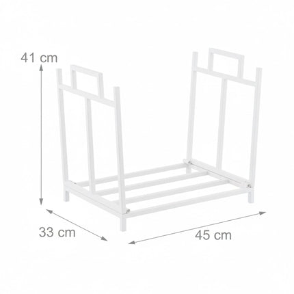 Foldable Metal Log Rack – Space-Saving Firewood Storage