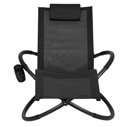 Faltbarer Outdoor-Schaukelstuhl, Becherhalter, 180 kg