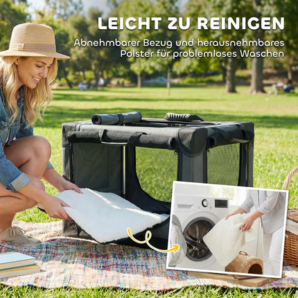 Faltbare Haustiertransportbox, 600D Oxford, 60x42x43 cm