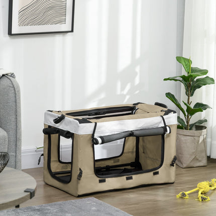 Collapsible Pet Stroller - Removable Bag, 4-Wheel Brakes