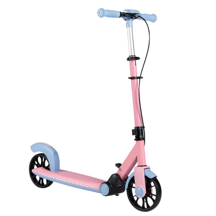 Foldable Pink Scooter with LED Wheels & Adjustable Handle