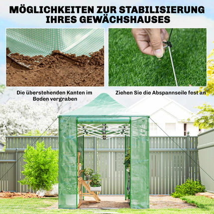 Foldable Pop-Up Greenhouse, 295x200x270 cm, UV-Protected