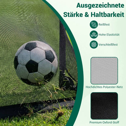 Faltbares Pop-Up-Fußballtor mit Torwand, Schwarz
