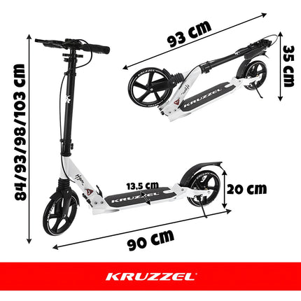Faltbarer Scooter für Kinder und Erwachsene, 200mm Rollen, 100kg max.